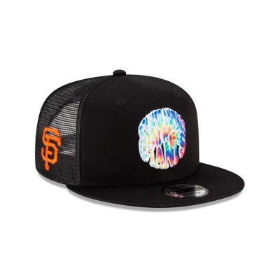 Black San Francisco Giants Hat - New Era MLB Groovy 9FIFTY Snapback Caps USA0861473